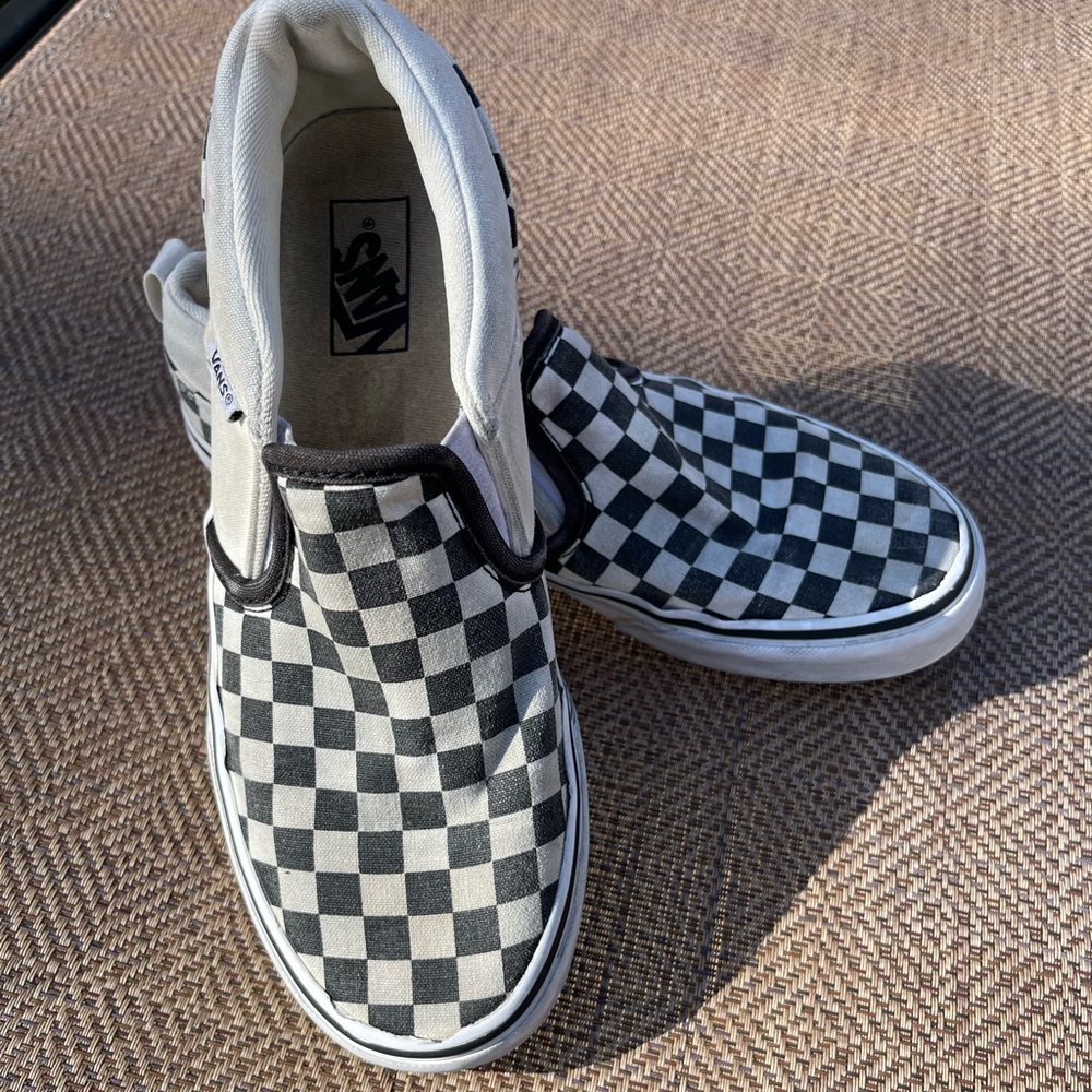 Vans youth size 4 used black/white checker